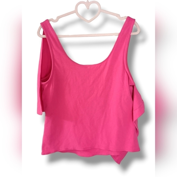 NWOT Free People Sleeveless Bow Tank Top In Pink Size Medium - Picture 4 of 6